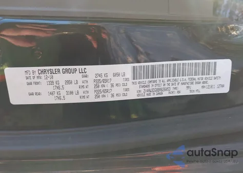 2011 Volkswagen Routan Se z USA, uszkodzony, nr VIN 2V4RW3DG8BR626053